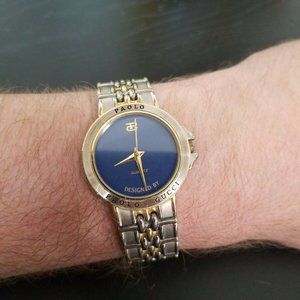 Paulo Gucci Men's Two-tone Blue Dial Watch